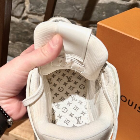 Louis Vuitton Azure Stone Crystal Embellished LV Trainer Sneakers - Picture 14 of 15